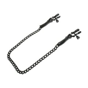Fetish Fantasy Adjustable Nipple Chain Clamps Black
