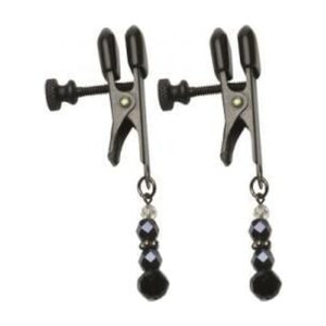 Black Beaded Clamps - Adjustable Broad Tip