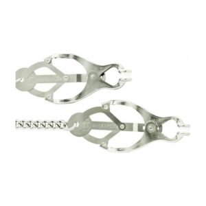 Endurance Butterfly Nipple Clamps With Link Chain - Silver