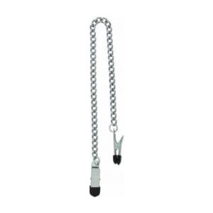 Spartacus Endurance Nipple Clamps With Curbed Chain Rubber Tipped