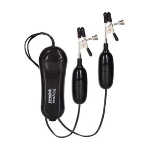 Nipple Play Vibrating Nipple Clamps Black