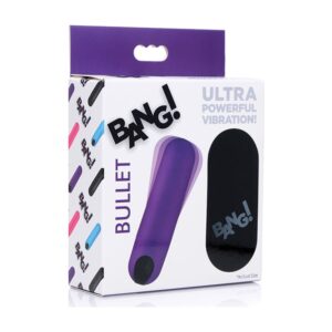 Bang! Vibrating Bullet w/Remote Control - Purple