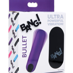 Bang! Vibrating Bullet w/Remote Control - Purple